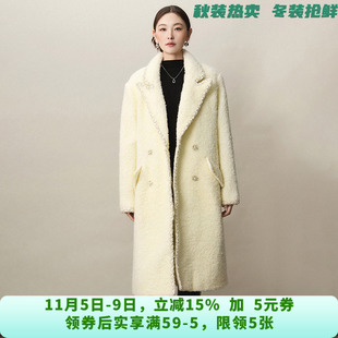 RU1C0004温柔气质毛呢外套含绵羊毛大衣女10.31冬