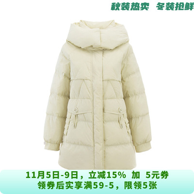 「钰系列」高端YK1B0017韩版连帽保暖外套羽绒服女10.31冬