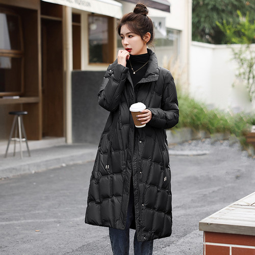 [禾哲]HZ1B0026长款保暖外套白鸭绒羽绒服女12.1冬