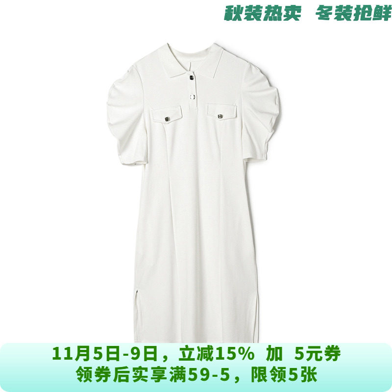 NY0A0677棉质五分袖中裙连衣裙女2025夏