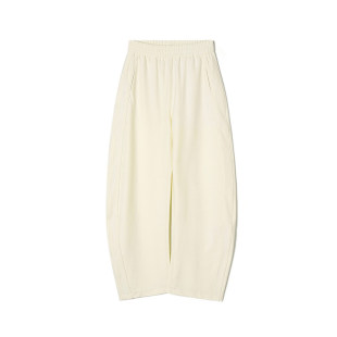 KZ0P0098松紧腰弯刀长裤 女3.16春 子遮胯宽休闲裤