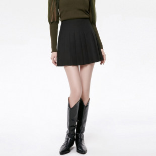 深圳南油9魅CV0B0047小个子百褶中裙半身裙女3.26春