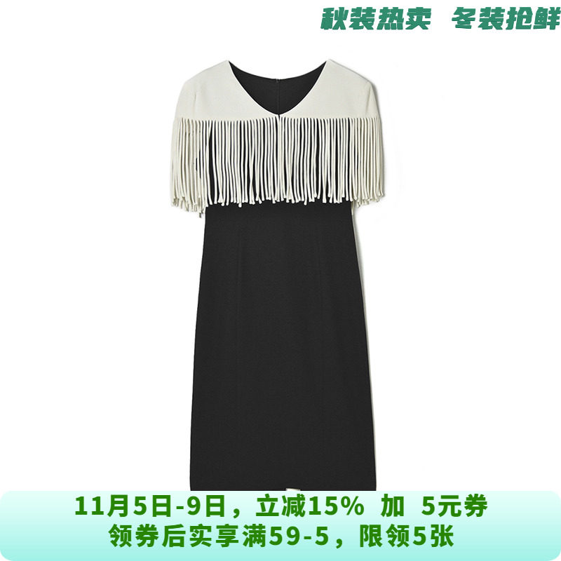 YG0A0009流苏设计中裙修身显瘦裙子连衣裙女2025夏