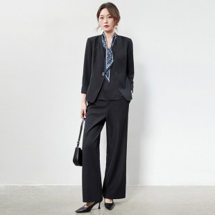 三件套装 长裤 女2.24春 背心 KA0U0011一粒扣外套