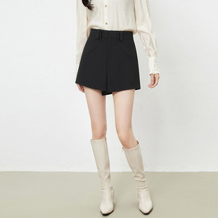 深圳南油CV0P0067高腰遮胯宽短裤 女3.24春 子休闲裤