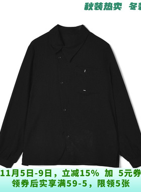 HY0D0004简洁干练单排扣上衣纯色长袖衬衫女10.11秋