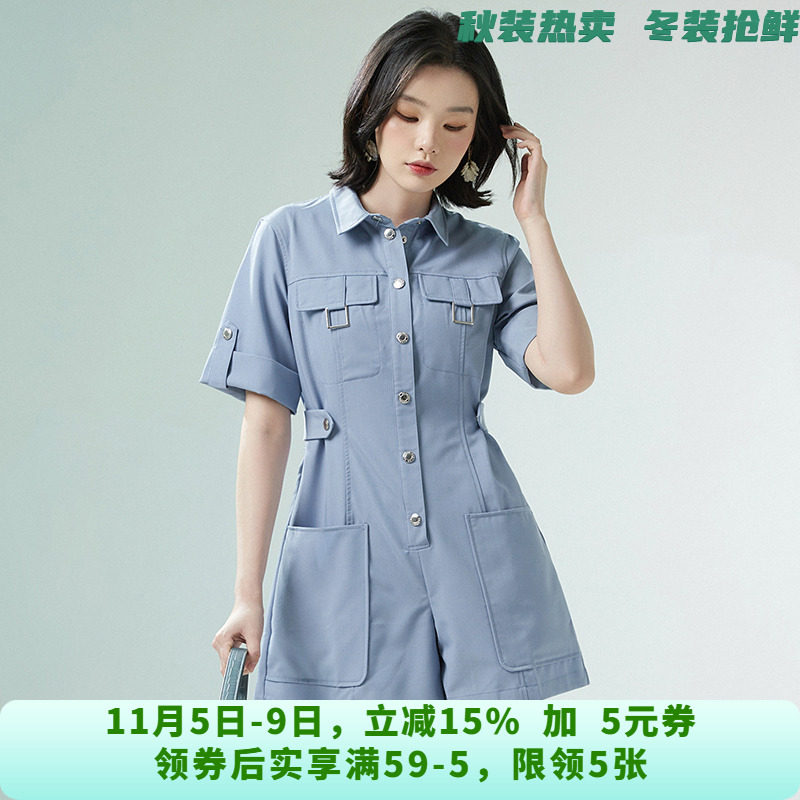 深圳南油NY0T0005帅气工装风连体裤休闲裤女6.9夏