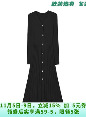 RU0A0014简洁气质美中长裙高弹裙子连衣裙女10.21冬