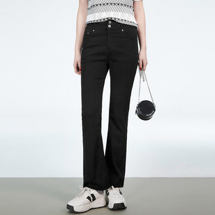 子休闲裤 遮胯宽裤 女2.27春 长裤 MN0P0014高腰修身