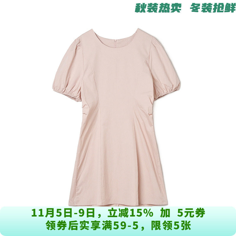 HG0A0238甜美气质短裙五分袖裙子连衣裙女6.7夏