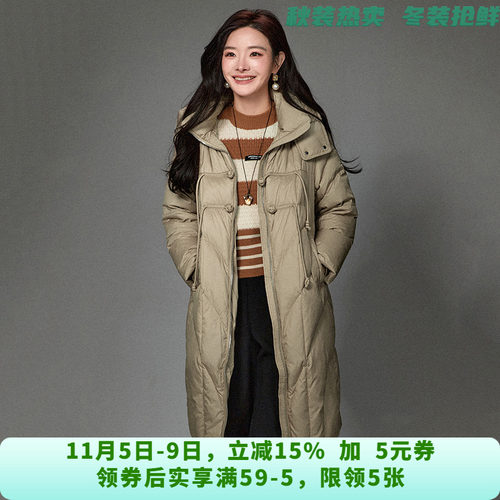 [禾哲]HZ1B0005时尚感宽松外套防寒羽绒服女11.17冬