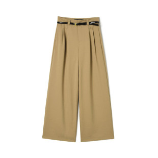 「秋」高端QR0P0004含羊毛长裤 女2.24春 子系腰带休闲裤