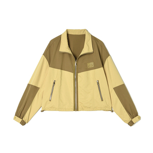 百搭外套女3.27春 SE0K0033运动范拼色上衣长袖