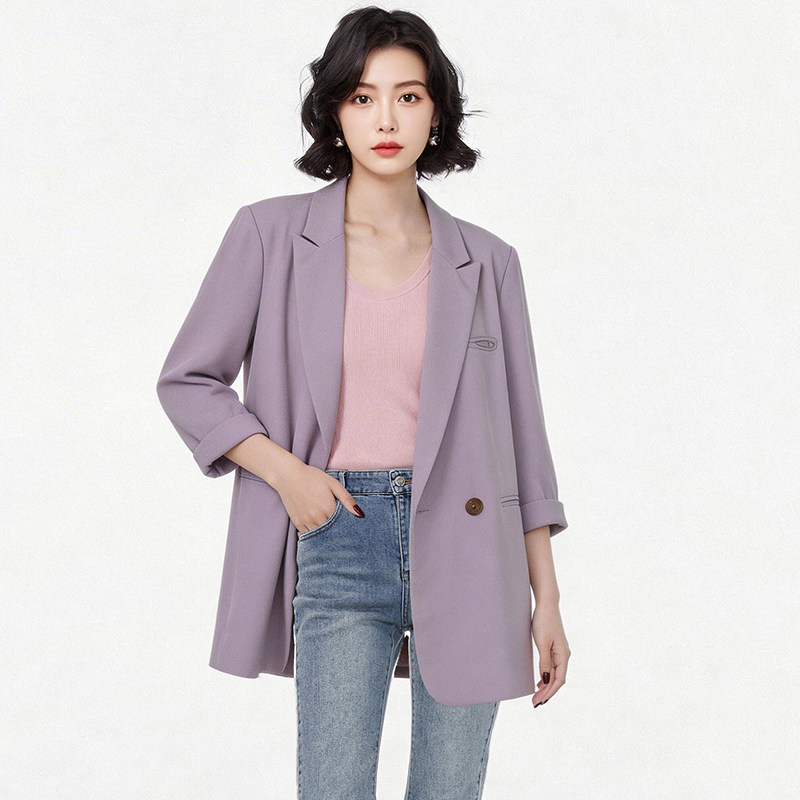 高端ZO0K0007显瘦气质通勤百搭小西服外套女4.9春