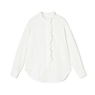 深圳南油CV0D0025拼接木耳边上衣中长款 女3.26春 衬衫