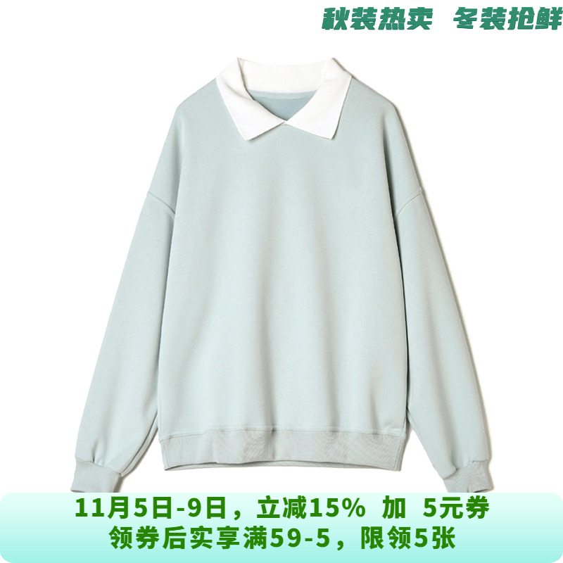 WY0L0005清爽减龄长袖上衣小个子时尚卫衣女9.20秋