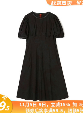 YN清仓杭派时尚女装 品牌折扣撤柜尾货 简约修身显瘦棉质连衣裙夏