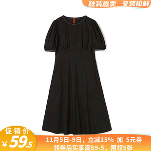 YN清仓杭派时尚女装 品牌折扣撤柜尾货 简约修身显瘦棉质连衣裙夏