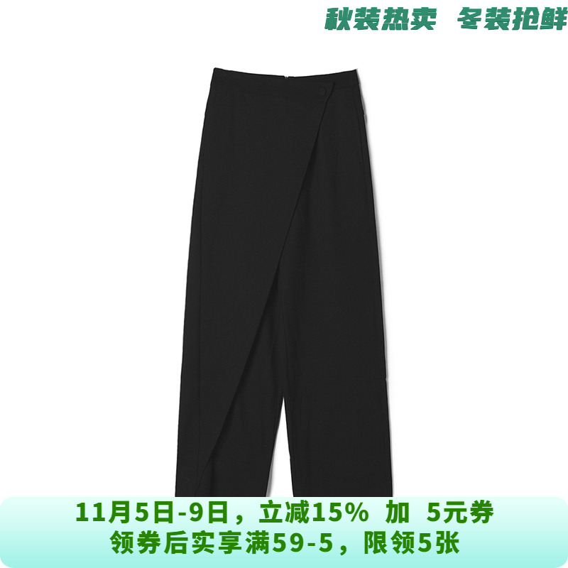 深圳南油CV0P0011高腰纯色长裤子休闲裤女11.14冬