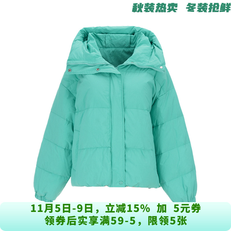 YR1B0144衬肤显白连帽外套白鸭绒羽绒服女11.26冬