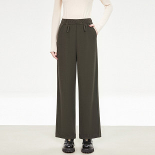 深圳南油CV0P0076松紧腰长裤 女3.26春 子微弹休闲裤