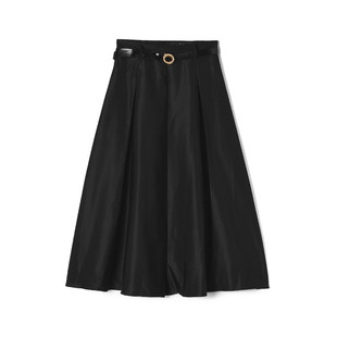 「秋」高端QR0B0001系腰带大摆显瘦长裙半身裙女2.24春