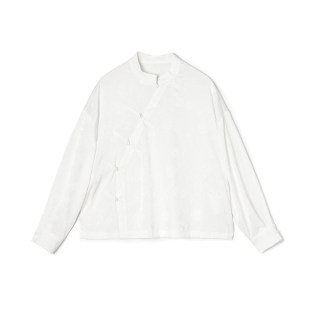 深圳南油CV0D0028国风立领上衣单排扣衬衫 女3.24春