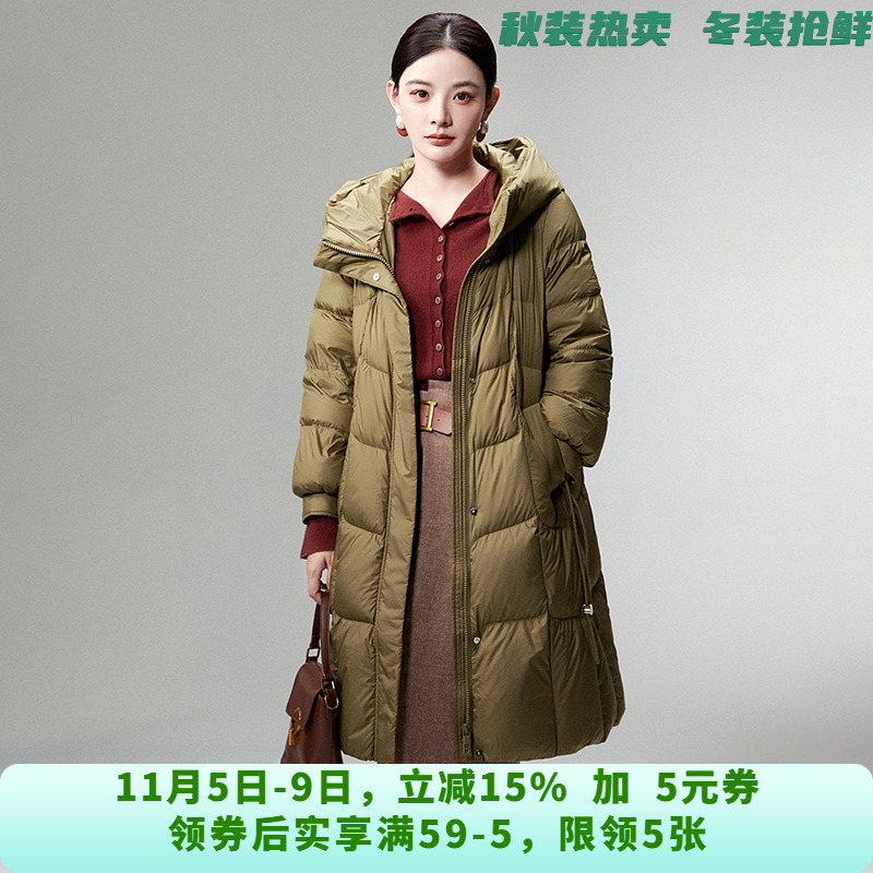 RF1R0002宽松保暖外套白鹅绒长款鹅绒服女11.22冬