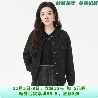 聚酯纤维毛呢常规长袖