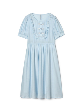 「彩系列」高端SC0A0024清爽气质五分袖中裙连衣裙女5.22夏