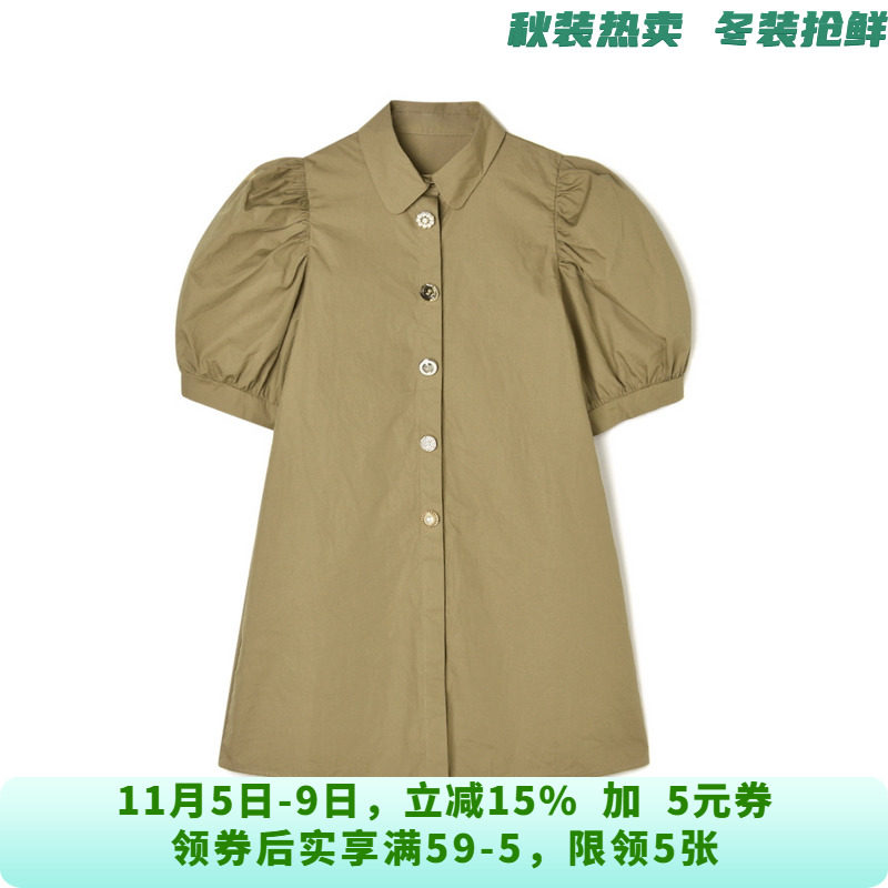 深圳南油NY0A0208时尚通勤七分袖短裙连衣裙女5.19夏
