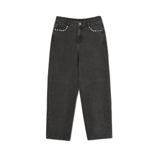 子牛仔裤 高腰显瘦裤 女2.27春 烟管长裤 MN0S0036时尚