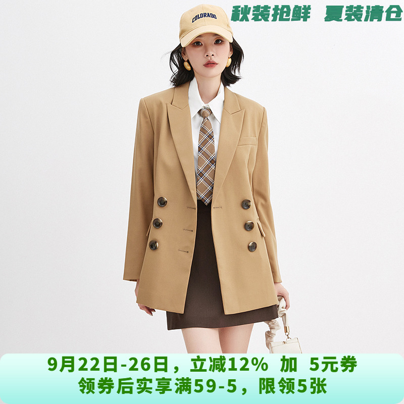 「LI系列」高端LI0K0013含绵羊毛上衣气质西装外套女8.2秋