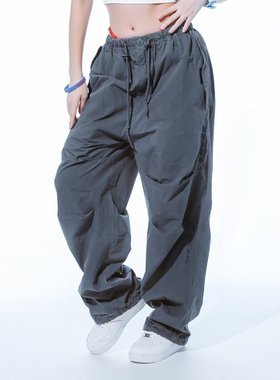 BOUNCING ACE原创美少女舞士加肥工装裤街舞降落伞裤舞者之选女装