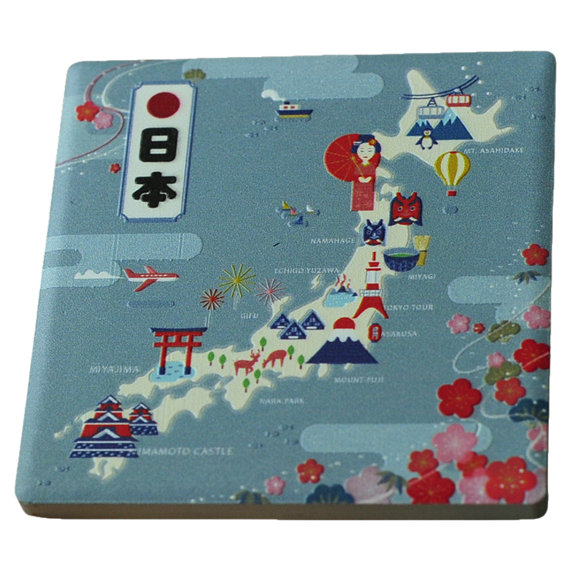 新款冰箱贴磁贴树脂陶瓷纪念伴手礼日本地图出日本原单精品带软磁