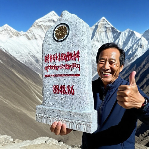 新款文创冰箱贴磁贴立体树脂纪念品伴手礼珠穆朗玛峰8848米峰碑