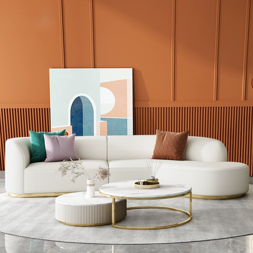 Современный креативный изогнутый диван, ткань для гостиной, популярно в интернете, простой и элегантный дизайн