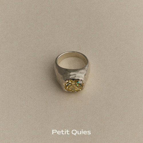 PetitQuies手工戒指锆石小众