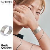 petitquatre沉浸式 原创设计 轻奢小众纯银手镯哑光开口高级感手环