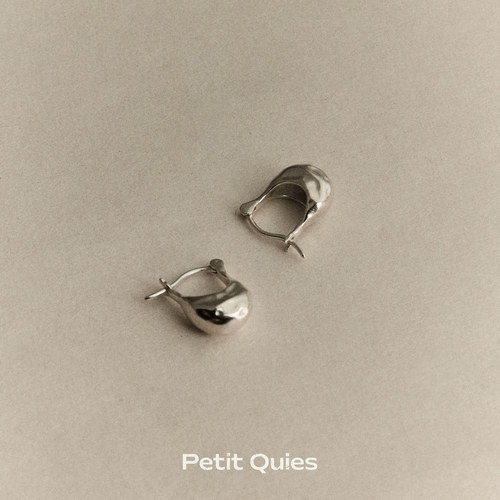 PetitQuies小水滴925银小号耳圈