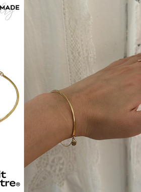 petit quatre手工制18k金手链轻奢高级感小众精致情侣款手饰