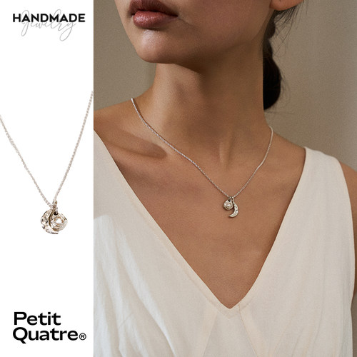 PetitQuatre银珍珠女小众项链