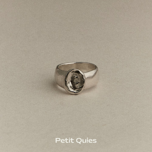 PetitQuies925银星月系列宽素圈
