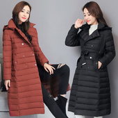 棉衣中年女士羽绒棉服大码 棉袄女2018秋冬韩版 宽松加厚中长款 外套