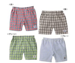 mikihouse格子宝宝5分裤 日本代购 短裤 HB72 959 国现绝版 3106 特价