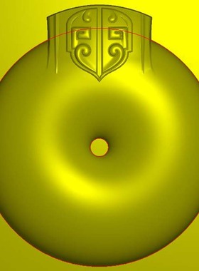 平安扣精雕图JDP带线图玉雕图模型图电脑雕刻图浮雕图BMP灰度图