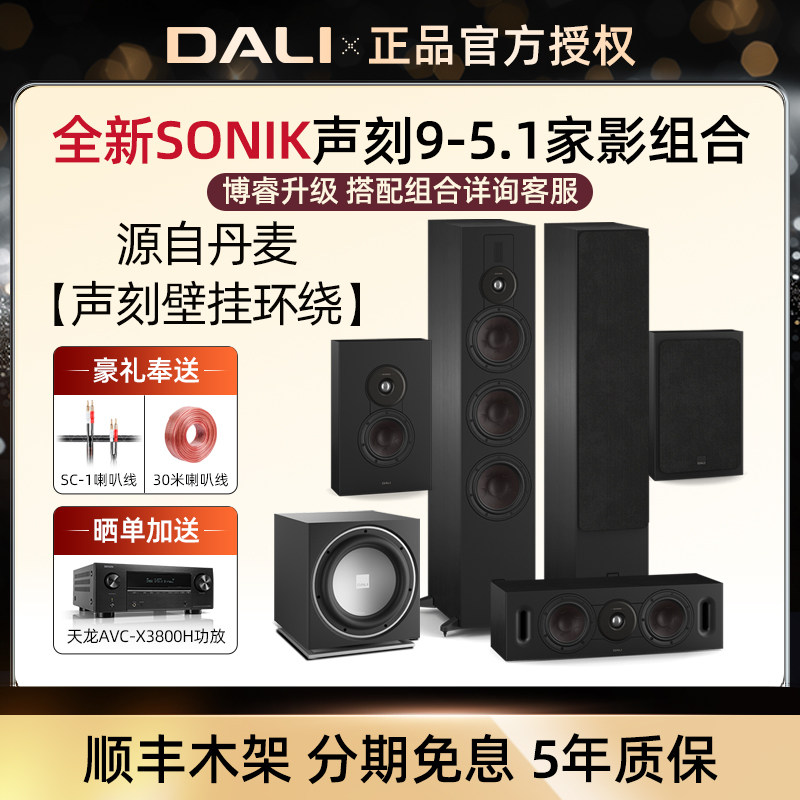 DALI/达尼 SONIK9声刻9家庭影院音箱 丹麦5.1家用落地音响重低音