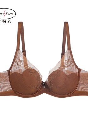 【玫瑰花瓣杯】安莉芳薄款棉围文胸女小胸聚拢软钢圈内衣EB01088