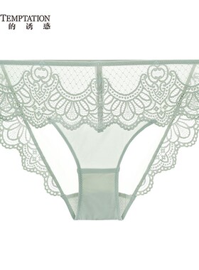 夏娃的诱惑翘臀三角裤女民族部落图案蕾丝拼接高弹内裤V2204220
