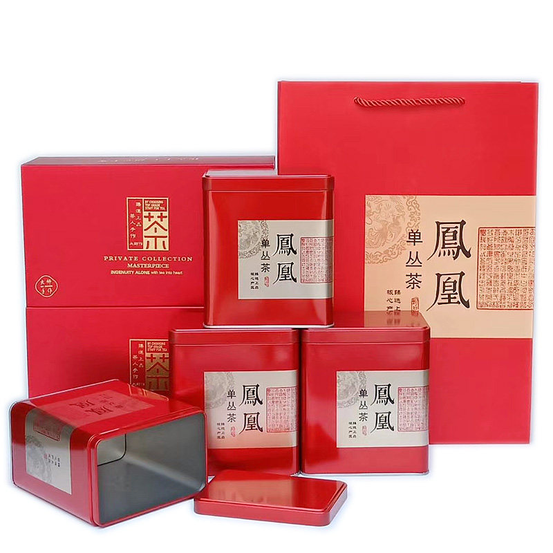 凤凰乌岽单丛珍藏通用茶叶包装鸭屎香四罐装一斤盒空罐铁盒茶包装